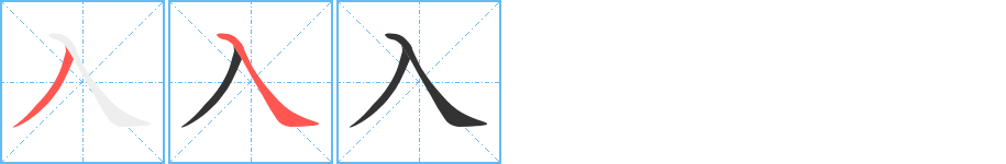 入字的笔顺分布演示