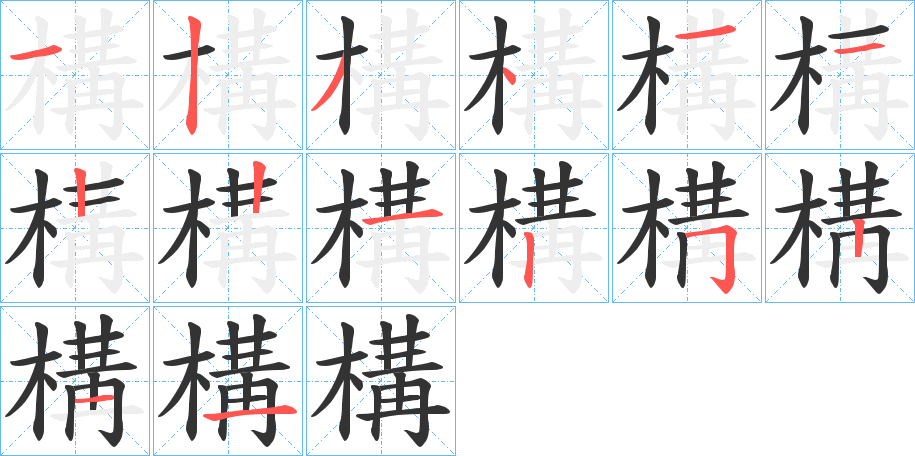 構字的笔顺分布演示