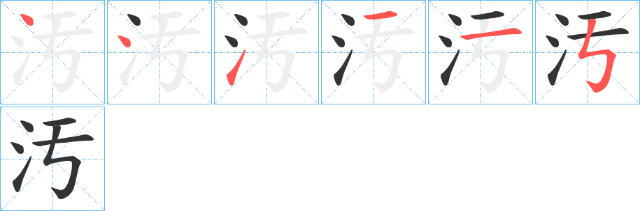 汚字的笔顺分布演示