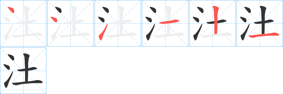 汢字的笔顺分布演示