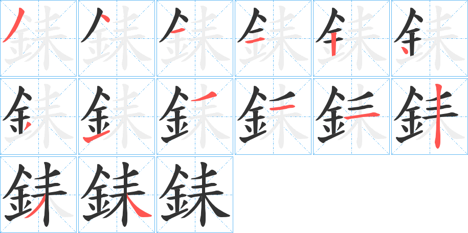 銇字的笔顺分布演示